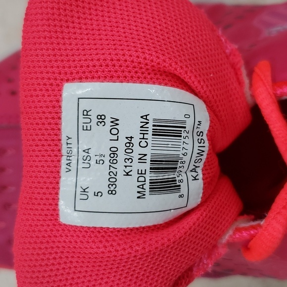 K-Swiss sneakers men's 5.5 women's 7.5 Pink and coral Flow Coolsystem Dura Wrap - Picture 11 of 16